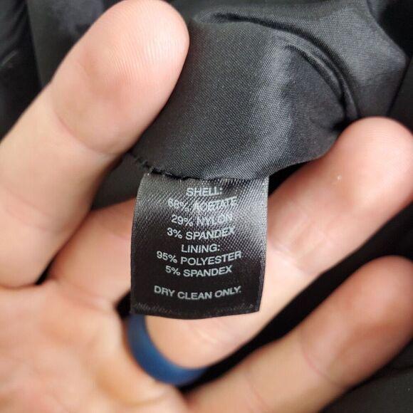 WHBM Dress Womens 0 Babydoll Gathered Side Flap HOCO Event Short Satin Black - Picture 7 of 10